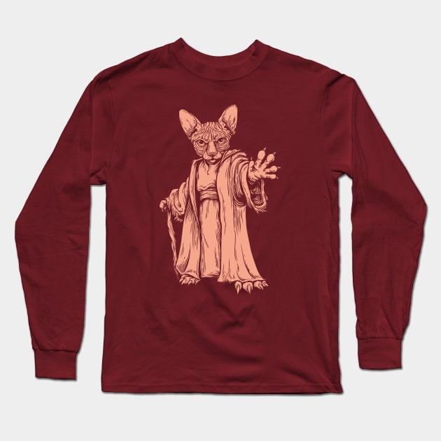 Master Sphynx From Outer Space Long Sleeve T-Shirt by affan2fly